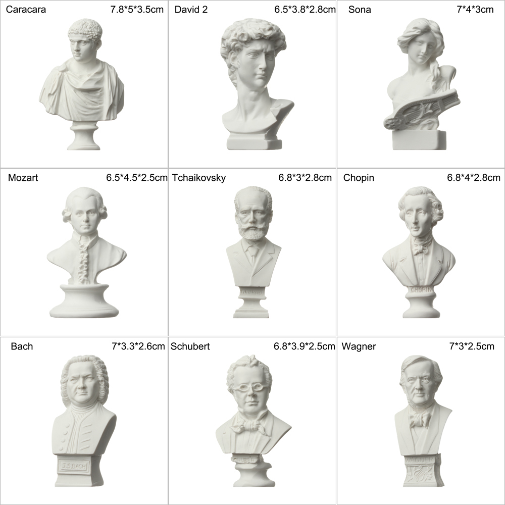 新ミニ置物石膏像ギリシャ神話有名人有名な彫刻描画練習石膏バスト肖像