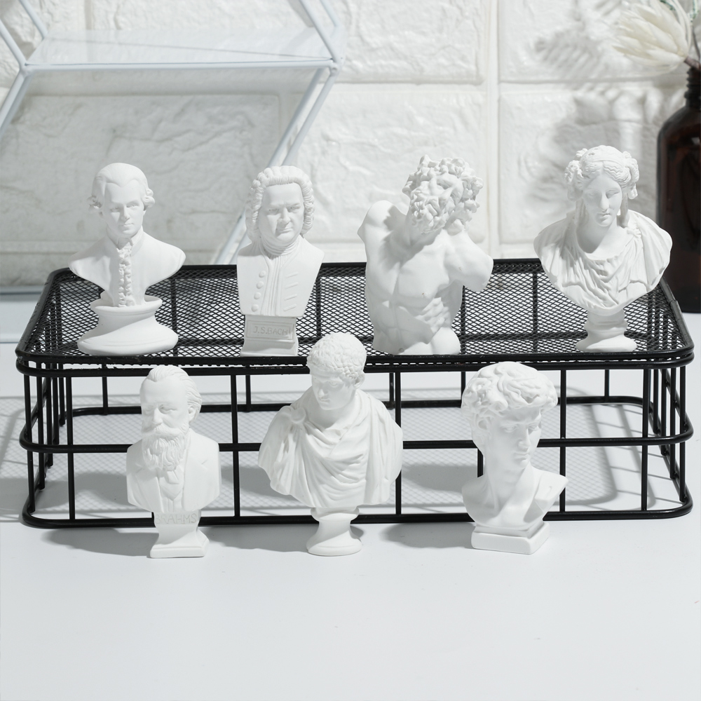 新ミニ置物石膏像ギリシャ神話有名人有名な彫刻描画練習石膏バスト肖像